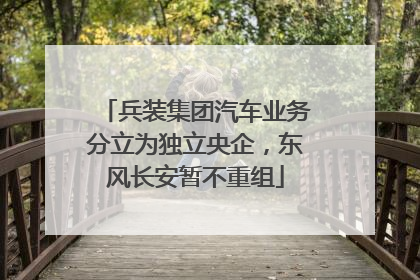 兵装集团汽车业务分立为独立央企，东风长安暂不重组