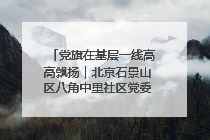 党旗在基层一线高高飘扬｜北京石景山区八角中里社区党委：用脚步丈量民生