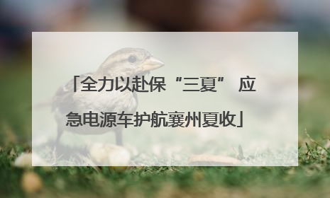 全力以赴保“三夏” 应急电源车护航襄州夏收