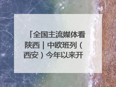 全国主流媒体看陕西｜中欧班列（西安）今年以来开行超2500列