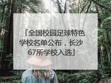 全国校园足球特色学校名单公布，长沙67所学校入选