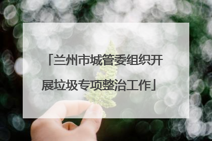 兰州市城管委组织开展垃圾专项整治工作