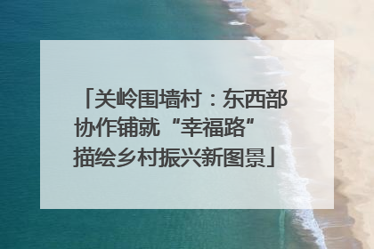 关岭围墙村：东西部协作铺就“幸福路” 描绘乡村振兴新图景