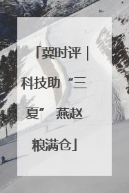 冀时评｜科技助“三夏” 燕赵粮满仓
