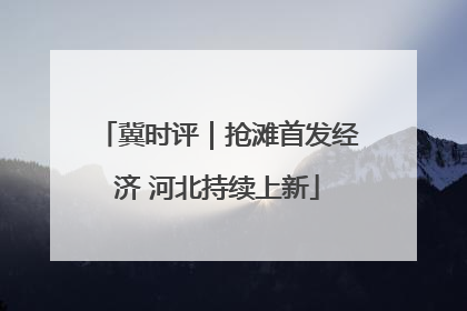 冀时评｜抢滩首发经济 河北持续上新