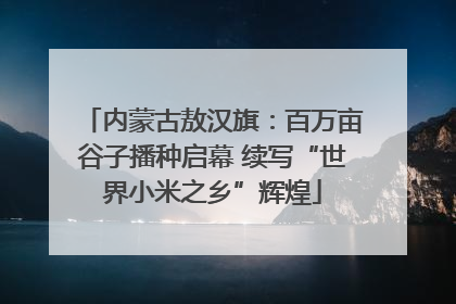 内蒙古敖汉旗：百万亩谷子播种启幕 续写“世界小米之乡”辉煌