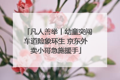 凡人善举丨幼童突闯车道险象环生 京东外卖小哥急施援手