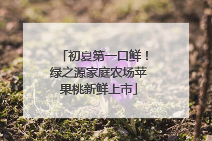 初夏第一口鲜！绿之源家庭农场苹果桃新鲜上市