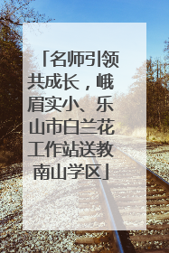 名师引领共成长，峨眉实小、乐山市白兰花工作站送教南山学区