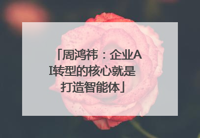 周鸿祎：企业AI转型的核心就是打造智能体