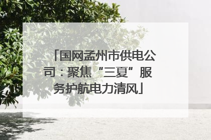 国网孟州市供电公司：聚焦“三夏”服务护航电力清风