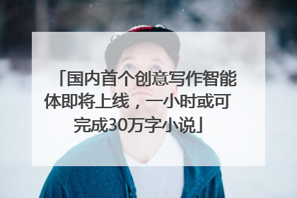 国内首个创意写作智能体即将上线，一小时或可完成30万字小说