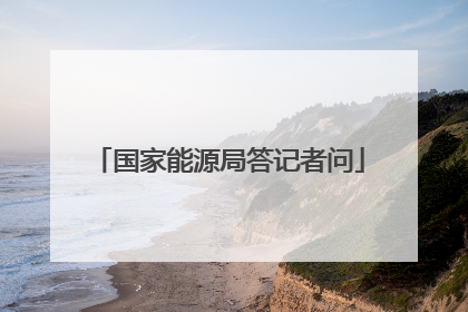 国家能源局答记者问