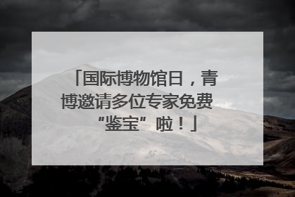 国际博物馆日，青博邀请多位专家免费“鉴宝”啦！