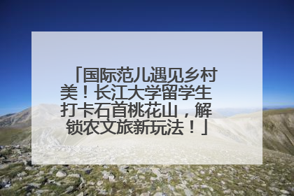 国际范儿遇见乡村美！长江大学留学生打卡石首桃花山，解锁农文旅新玩法！