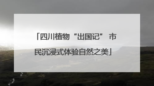 四川植物“出国记” 市民沉浸式体验自然之美