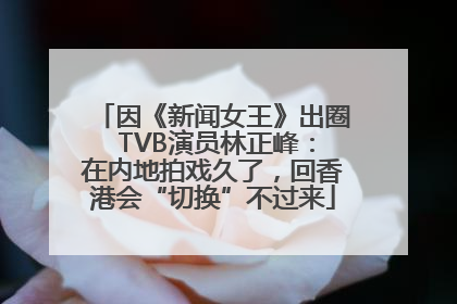 因《新闻女王》出圈 TVB演员林正峰：在内地拍戏久了，回香港会“切换”不过来