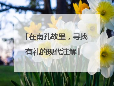 在南孔故里，寻找有礼的现代注解