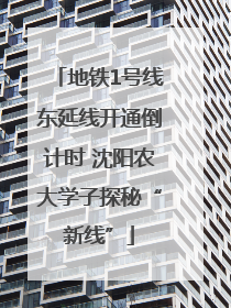 地铁1号线东延线开通倒计时 沈阳农大学子探秘“新线”