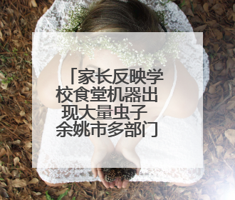 家长反映学校食堂机器出现大量虫子 余姚市多部门回应：已去现场处理