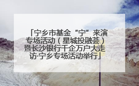 宁乡市基金“宁”来演专场活动（星城投融荟）暨长沙银行千企万户大走访·宁乡专场活动举行