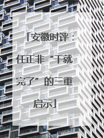 安徽时评：任正非“干就完了”的三重启示