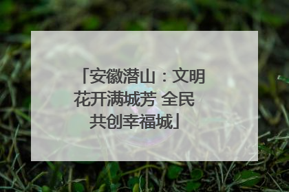 安徽潜山：文明花开满城芳 全民共创幸福城