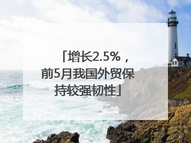 增长2.5%，前5月我国外贸保持较强韧性