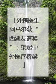 外籍医生阿马尔获“西湖友谊奖”：架起中外医疗桥梁