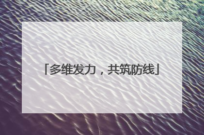 多维发力，共筑防线