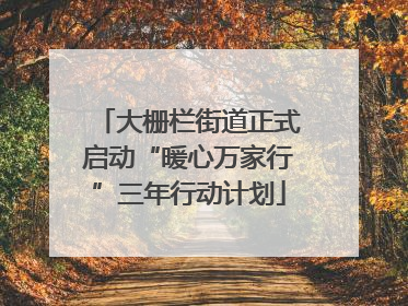 大栅栏街道正式启动“暖心万家行”三年行动计划