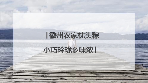 徽州农家枕头粽 小巧玲珑乡味浓