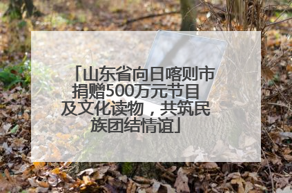 山东省向日喀则市捐赠500万元节目及文化读物，共筑民族团结情谊