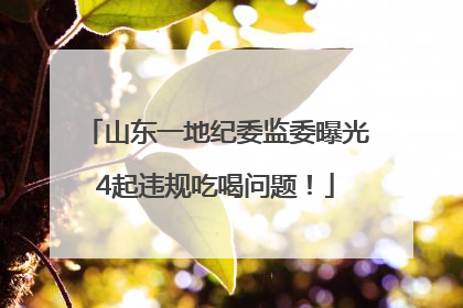 山东一地纪委监委曝光4起违规吃喝问题！