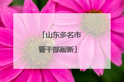 山东多名市管干部履新