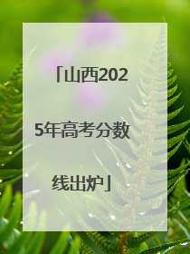 山西2025年高考分数线出炉