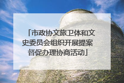 市政协文旅卫体和文史委员会组织开展提案督促办理协商活动