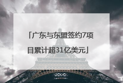 广东与东盟签约7项目累计超31亿美元