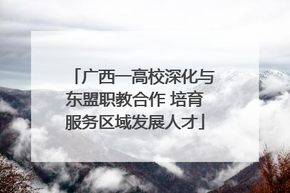 广西一高校深化与东盟职教合作 培育服务区域发展人才