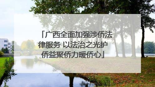 广西全面加强涉侨法律服务 以法治之光护侨益聚侨力暖侨心