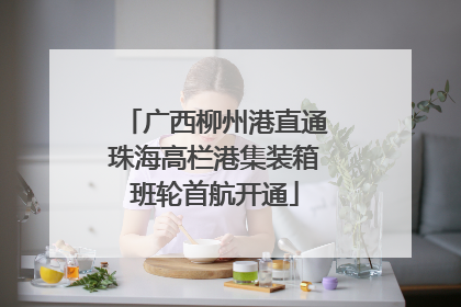 广西柳州港直通珠海高栏港集装箱班轮首航开通