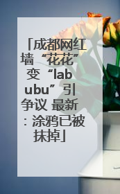 成都网红墙“花花”变“labubu”引争议 最新：涂鸦已被抹掉