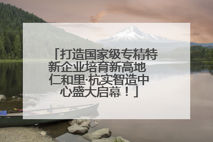 打造国家级专精特新企业培育新高地 仁和里·杭实智造中心盛大启幕！
