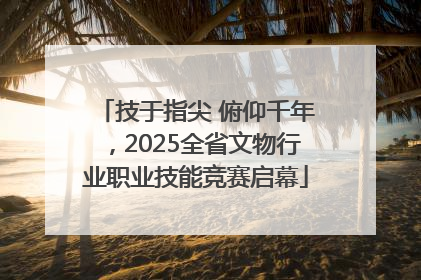 技于指尖 俯仰千年，2025全省文物行业职业技能竞赛启幕