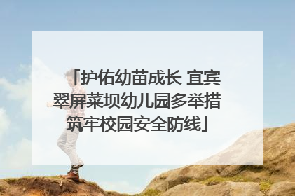 护佑幼苗成长 宜宾翠屏菜坝幼儿园多举措筑牢校园安全防线