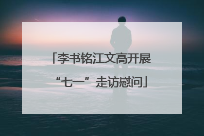 李书铭江文高开展“七一”走访慰问