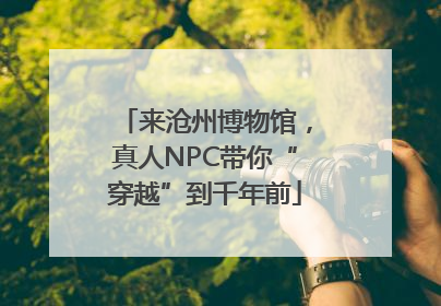 来沧州博物馆，真人NPC带你“穿越”到千年前