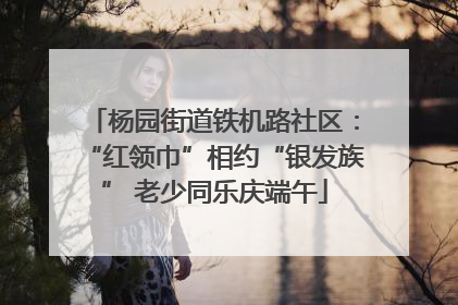 杨园街道铁机路社区：“红领巾”相约“银发族” 老少同乐庆端午