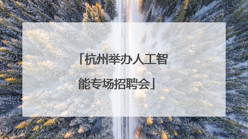 杭州举办人工智能专场招聘会