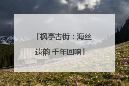枫亭古街：海丝遗韵 千年回响